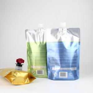1L Custom Printed Spouted Stand Up Bag Barrel Pouch Liquid Packaging with Spigot