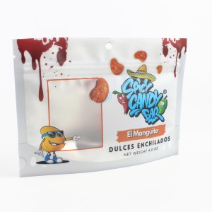 Custom Printed Flexible Stand Up Snack Pouch with Window
