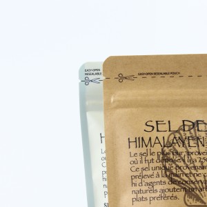 Pouch Stand Up Zipper Personalizatu Imballaggio Flessibile per Salt