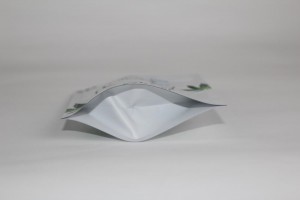 Custom Clear Plastik Flat Bottom Zipper Bag karo One Way Valve kanggo Paket Biji Kopi