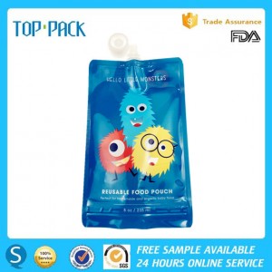 Bolsa de embalaxe reutilizable con cremalleira dobre con cremalleira sen BPA