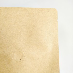 주문 Kraft 종이 편평한 바닥은 벨브를 가진 지퍼 1kg 1회분의 커피 봉지를 서 있습니다
