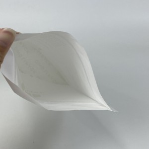 Biodegradowalny materiał nadający się do recyklingu Stojący woreczek Z zamkiem błyskawicznym Suszony Biodegradowalny biały papier pakowy Torba Opakowania na żywność
