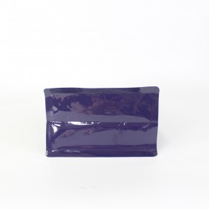 UV Spot စိတ်ကြိုက်ကော်ဖီစေ့ထုပ်ပိုးအိတ် Flat Bottom လွယ်ကူသော Tear Zipper Bag ကို Valve ပါရှိသည်။