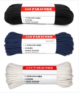 Rope e hlophisitsoeng ea Nylon Polyester Parachute Paracord