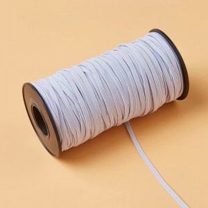 Knitted Polyester and Latex Elastic Braid for garment