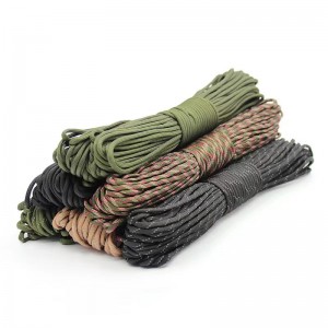 Prispôsobené nylonové polyesterové padákové parakordové lano