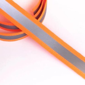 Safety Silver Reflective Webbing Ribbon Tape For Clothing