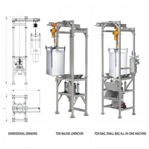 Combined feeding station for ton bags