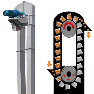 Lif baldi kilang NE plat chainconveyor manual dikendalikan rantai angkat