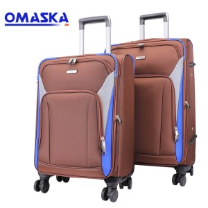 OMASKA manufactures strong waterproof nylon business men luggage trolley bag