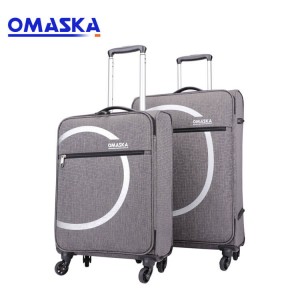 Excellent quality Soft Trolley Luggage - Wholesale design logo 4 spinner wheels printed travel light weight men luggage sets  – Omaska