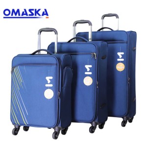 8 Year Exporter Suitcase Trolley Bags - Printing logo3 pcs 20 24 28 Nylon Carry-on Soft Business Trolley Travel Luggage set  – Omaska