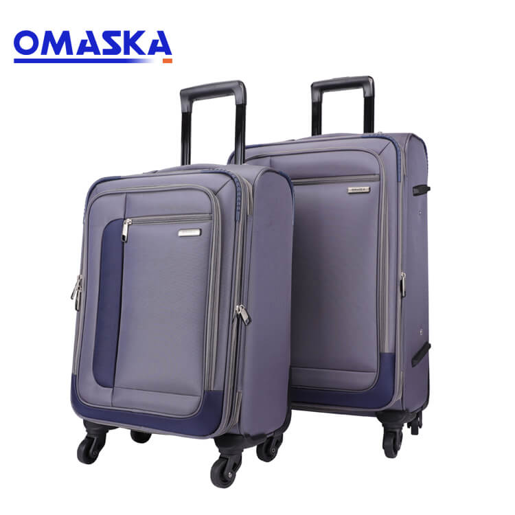 2021 wholesale price  Luggage With Tsa Lock - New style 20 24 28 inch 4 wheeled nylon men gray business trolley luggage  – Omaska