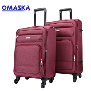 High Quality Custom 3 pcs set Nylon Waterproof Fabric Smooth Trolley Travel Luggage bags