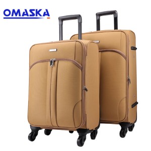 New style high quality factory 3pcs set waterproof business travel yellow men nylon soft suitcase