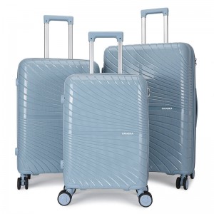 Omaska Supplier Custom Hard Shell Pp Suitcase 3pcs Sets