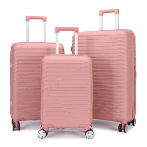 OMASKA PP Luggage 3 sets Hard Suitcase 20 24 28 Inch Trolley Case