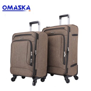 Wholesale nylon fabric soft business travel men 3 pcs 20 24 28 inch set suitcase trolley bag