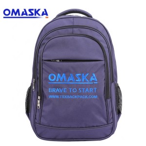 Well-designed  Military Daddy Diaper Backpack  - Custom large capacity blue print polyester school laptop backpack – Omaska