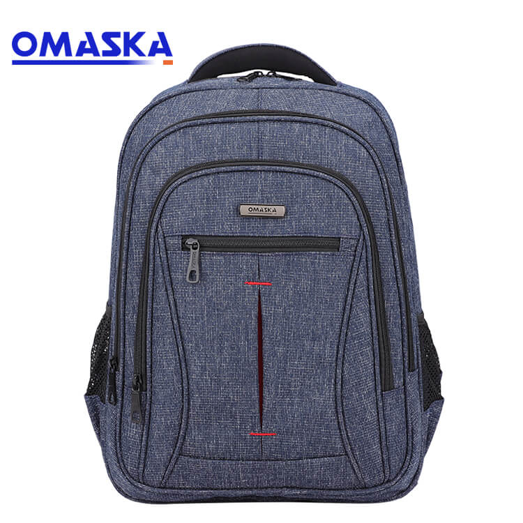 Factory Free sample  China Sports Backpack  - Custom logo high quality business 15.6 blue nylon computer backpack  – Omaska Featured Image