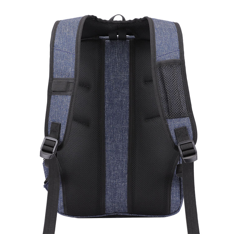 Factory Free sample  China Sports Backpack  - Custom logo high quality business 15.6 blue nylon computer backpack  – Omaska