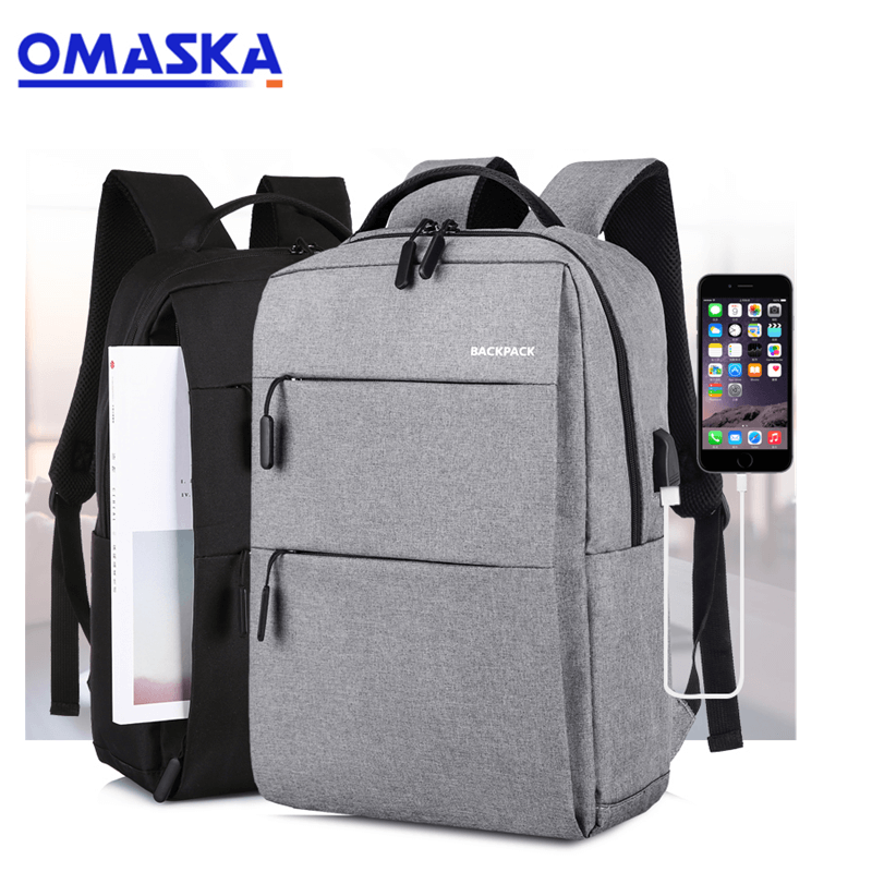 127th Canton Fair Large Capacity multifunction nylon USB charger backpack Anti theft Smart Laptop Backpack bag with USB Charging port Featured Image