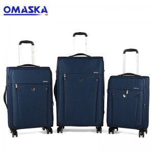 ew Design OMASKA Baigou Factory 20 24 28inch 4 wheels Custom Nylon 3 pcs set Travel Carry-on Trolley Soft Luggage
