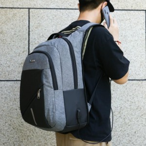 Чоловічий шкільний рюкзак для ноутбука Canton Fair OMASKA на замовлення великої місткості на блискавці Оксфорд 17 дюймів, сірий