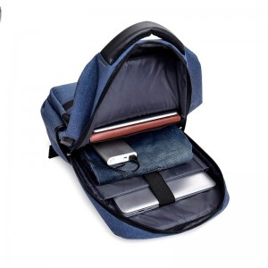 2020 Canton Fair Водонепроницаемый нейлоновый рюкзак для ноутбука 17 дюймов с зарядкой через USB и светоотражающей полосой