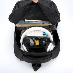 2020 Online Canton Fair OMASKA waterproof business oxford black school leisure laptop backpacks