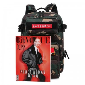 Omaska ​​Outdoor voděodolná turistická vojenská taška pro přežití Černý vojenský taktický batoh APL#826