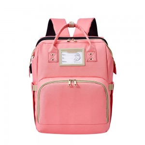 2021 OMASKA Trending Promotional HS2089 Low MOQ Multifunction Travel Portable Girl Diaper Bag Mummy Diaper Backpack