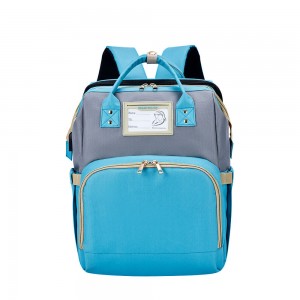 2021 OMASKA Trending Promotional HS2089 Low MOQ Multifunction Travel Portable Girl Diaper Bag Mummy Diaper Backpack