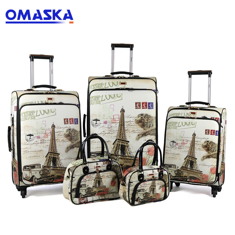 Factory Promotional Classic Luggage - Factory wholesale PU printing customized travelling bags luggage trolley – Omaska