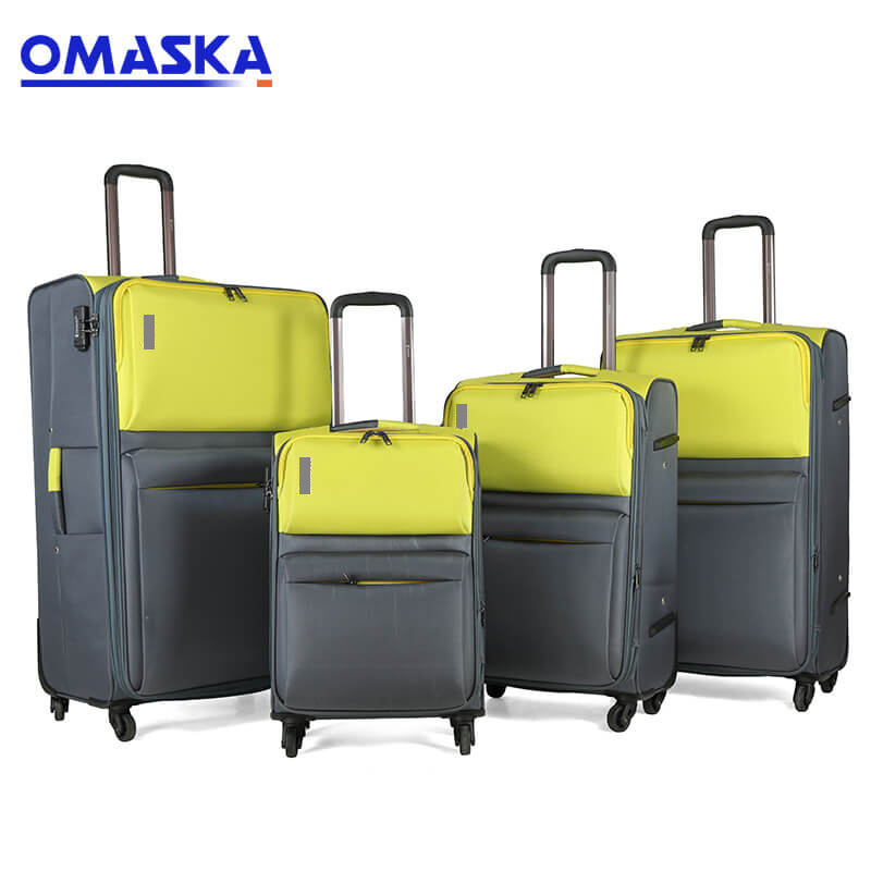 Manufacturer for Suitcase Set - New Product 2019 Business Fashion Suitcase Set Nylon Soft Black Grey Travel Bag Trolley Hand Carry Luggage – Omaska