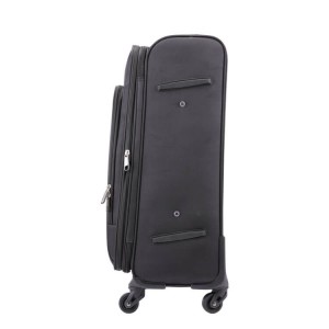 Wholesale New Style Business Waterproof Black Fabric Soft Travel Luggage Set