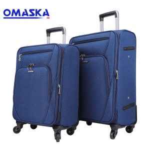 Custom hot sale men blue color 20 24 28 nylon business luggage