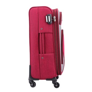 Trajne torbe po meri, mehka potovalna prtljaga iz rdečega najlona na 4 kolesih