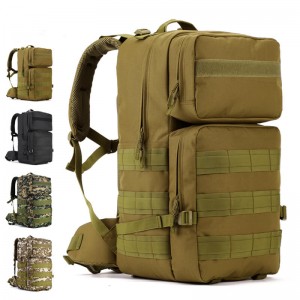 ກະເປົາເປ້ກາງແຈ້ງ 55 ລິດ ພັດລົມທະຫານ tactical mountaineering bag travel backpack travel rucksack waterproof shoulder bag