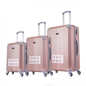 OMASKA 2021 új stílusú gyári nagykereskedés 027# 4db 5db szett Luxus hordható poggyász bőrönd ABS kocsi poggyász