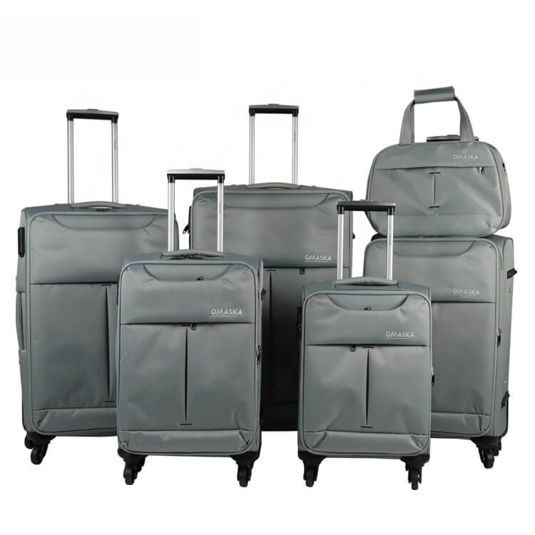 Manufactur standard Wheels Suitcase - OMASKA 2021 factory classic wholesale custom logo oem 6pcs sets soft nylon travel luggage bag set  – Omaska