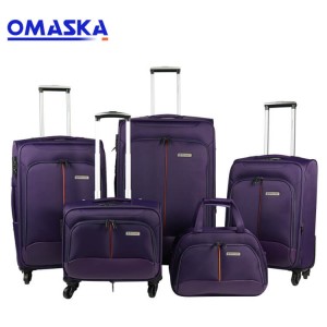 New 4pcs set soft suitcase manufacturing OEM custom logo wholesale nice quality set of suitcases