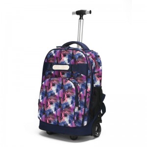 OMASKA Wholesale Custom Student Trolley Back To School Backpack Bag With On Wheel For Kids#WSD1801