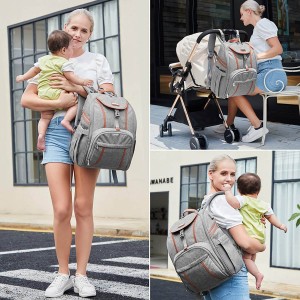 OMASKA 2021 Multi-action Light Mommy Travel Bag Baby Nursery Diaper Backpack