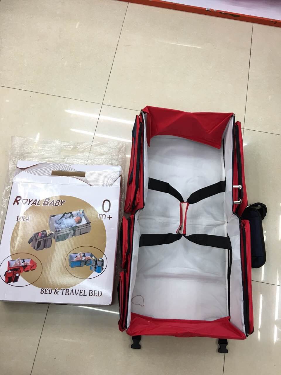 100% originálny kufor kolieska - zahraničný obchod novorodenec prenosná cestovná postieľka Cestovná taštička postieľka Mamička taška postieľka sa dá nastaviť – Omaska