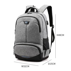 2020 Canton Fair Wholesale mochila USB mochila escolar mochila de viaxe