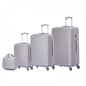 OMASKA 2021 new 4pcs set ABS hard case 021# spinner four wheel eminent trolley luggage sets