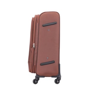 Ensemble de 3 pièces personnalisées de grande capacité, valise de voyage en tissu nylon marron, bagages d'affaires