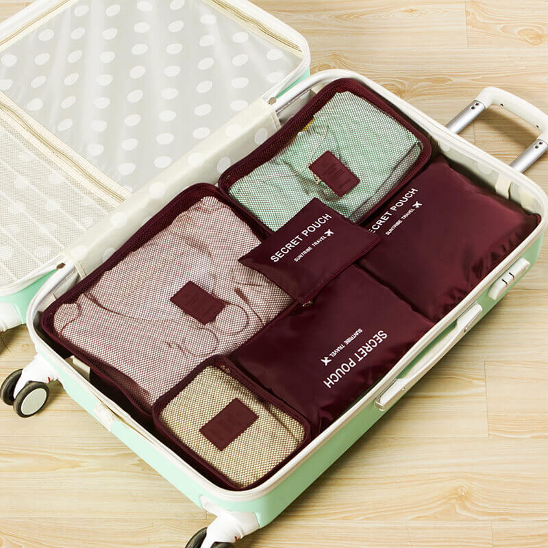 One of Hottest for Waterproof Suitcase - Korean travel storage bag set of 6 waterproof clothes finishing bag bags travel storage bag storage six-piece – Omaska
